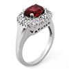 Image 2 : 1.90 ctw Rubellite & Diamond Ring 14k White Gold - REF-81Y8X
