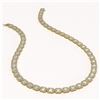 Image 2 : 38.05 ctw Emerald Cut Diamond Micro Pave Necklace 18K Yellow Gold - REF-6060R2K