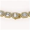 Image 3 : 38.05 ctw Emerald Cut Diamond Micro Pave Necklace 18K Yellow Gold - REF-6060R2K
