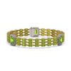 Image 1 : 26.14 ctw Peridot & Diamond Bracelet 14K Yellow Gold - REF-327X3A