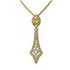 Image 3 : 4.3 ctw Canary Citrine & Diamond Necklace 18K Yellow Gold - REF-239H3R