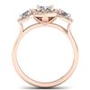 Image 3 : 1.55 ctw Certified VS/SI Diamond Solitaire 3 Stone Ring 14k Rose Gold - REF-182K5Y
