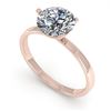 Image 1 : 1.51 ctw Certified VS/SI Diamond Engagment Ring Martini 18k Rose Gold - REF-555A2N