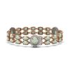 Image 2 : 21.87 ctw Opal & Diamond Bracelet 14K Rose Gold - REF-272W3H