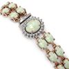 Image 3 : 21.87 ctw Opal & Diamond Bracelet 14K Rose Gold - REF-272W3H