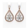 Image 1 : 5.24 ctw Diamond Earrings 18K Rose Gold - REF-634K5Y