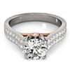 Image 1 : 2.11 ctw Certified VS/SI Diamond Pave Ring 18k 2Tone Gold - REF-572A8N