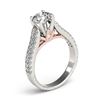 Image 3 : 2.11 ctw Certified VS/SI Diamond Pave Ring 18k 2Tone Gold - REF-572A8N