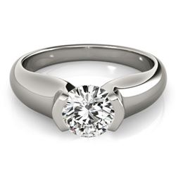 0.75 ctw Certified VS/SI Diamond Ring 18k White Gold - REF-166M2G