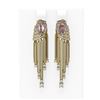 Image 1 : 7.94 ctw Morganite & Diamond Earrings 18K Yellow Gold - REF-541W8H