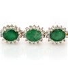 Image 2 : 30.05 ctw Emerald & Diamond Bracelet 14k Yellow Gold - REF-618Y2X