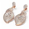Image 3 : 6.25 ctw Diamond Earrings 18K Rose Gold - REF-524N8F