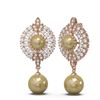 Image 2 : 5 ctw Diamond & Pearl Earrings 18K Rose Gold - REF-350F5M
