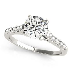 0.97 ctw Certified VS/SI Diamond Ring 18k White Gold - REF-140N3F