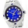 Image 1 : Rolex Men's Stainless Steel, QuickSet, Diam Dial & Diam/Sapphire Bezel - REF-521M4F