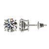 Image 2 : 2.11 ctw Certified Quality Diamond Stud Earrings 10k White Gold - REF-256H3R
