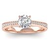 1.01 ctw Certified VS/SI Diamond Art Deco Ring 14k Rose Gold - REF-176K5Y