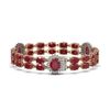 Image 2 : 34.17 ctw Ruby & Diamond Bracelet 14K Rose Gold - REF-269G2W