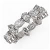 Image 1 : 4.16 ctw Pear Cut Diamond Eternity Ring 18K White Gold - REF-584W5H