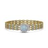 23.78 ctw Aquamarine & Diamond Bracelet 14K Yellow Gold - REF-306K9Y