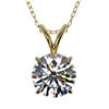 1.30 ctw Certified Quality Diamond Necklace 10k Yellow Gold - REF-188G2W