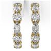 Image 2 : 3.64 ctw Diamond Designer Earrings 18K Yellow Gold - REF-382X2A