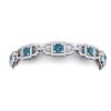 Image 2 : 8 ctw SI/I Intense Blue Diamond Bracelet 18K White Gold - REF-673K5Y
