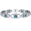 Image 3 : 8 ctw SI/I Intense Blue Diamond Bracelet 18K White Gold - REF-673K5Y