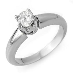 0.50 ctw Certified VS/SI Diamond Ring 14k White Gold - REF-79N3F
