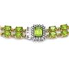 Image 3 : 37.08 ctw Peridot & Diamond Necklace 14K Yellow Gold - REF-527M3G