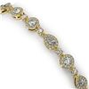 Image 3 : 8 ctw Pear Diamond Designer Bracelet 18K Yellow Gold - REF-857N3F