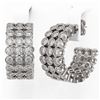 Image 3 : 6.3 ctw Diamond Designer Earrings 18K White Gold - REF-500N2F