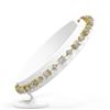 Image 2 : 7 ctw Princess Cut Diamond Designer Bracelet 18K Yellow Gold - REF-889W8H