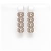 Image 1 : 4.52 ctw Emerald Cut Diamond Micro Pave Earrings 18K Rose Gold - REF-534M2G