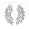 Image 2 : 5.94 ctw Cushion Cut Diamond Designer Earrings 18K Rose Gold - REF-812W2H