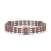 Image 2 : 26.64 ctw Tourmaline & Diamond Bracelet 14K White Gold - REF-472K8Y
