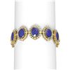 Image 1 : 50.03 ctw Sapphire & Diamond Bracelet 18K Yellow Gold - REF-767X6A