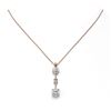 Image 2 : 2.5 ctw Cushion Cut Diamond Designer Necklace 18K Rose Gold - REF-659K2Y