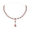 Image 1 : 28.04 ctw Ruby & Diamond Necklace 18K Rose Gold - REF-890Y9X