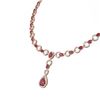 Image 2 : 28.04 ctw Ruby & Diamond Necklace 18K Rose Gold - REF-890Y9X