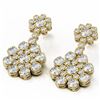 Image 1 : 7.28 ctw Diamond Designer Earrings 18K Yellow Gold - REF-653R5K
