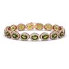 Image 1 : 21.71 ctw Tourmaline & Diamond Micro Pave Halo Bracelet 10k Rose Gold - REF-338Y9X