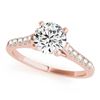 Image 1 : 0.97 ctw Certified VS/SI Diamond Ring 18k Rose Gold - REF-140M3G