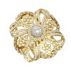 Image 3 : 3.23 ctw Diamond & Pearl Ring 18K Yellow Gold - REF-396H2R