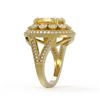 Image 3 : 7.87 ctw Canary Citrine & Diamond Victorian Ring 14K Yellow Gold - REF-170H9R