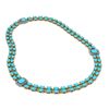 Image 2 : 28.86 ctw Turquoise & Diamond Necklace 14K Yellow Gold - REF-436A4N