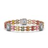 Image 1 : 19.38 ctw Sapphire & Diamond Bracelet 14K Rose Gold - REF-288N4F