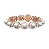 Image 3 : 4.45 ctw Diamond & Pearl Bracelet 18K Rose Gold - REF-482F8M