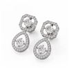 Image 1 : 2 ctw Diamond Designer Earrings 18K White Gold - REF-202G8W