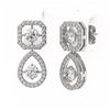 Image 3 : 2 ctw Diamond Designer Earrings 18K White Gold - REF-202G8W